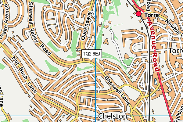 TQ2 6EJ map - OS VectorMap District (Ordnance Survey)