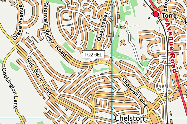TQ2 6EL map - OS VectorMap District (Ordnance Survey)