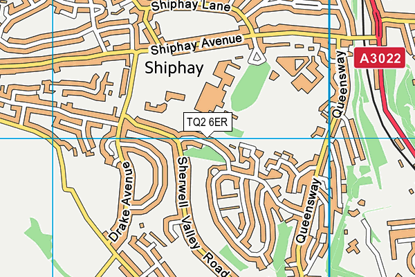 TQ2 6ER map - OS VectorMap District (Ordnance Survey)