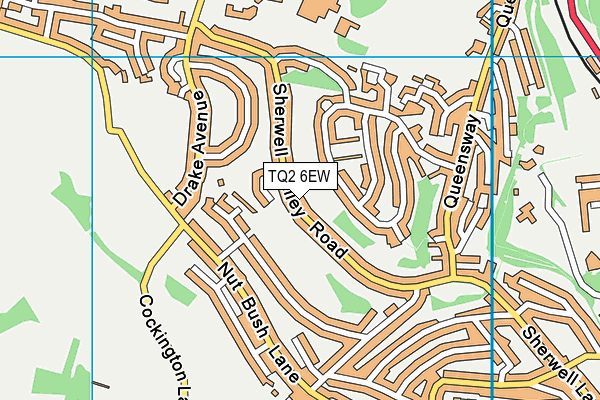 TQ2 6EW map - OS VectorMap District (Ordnance Survey)