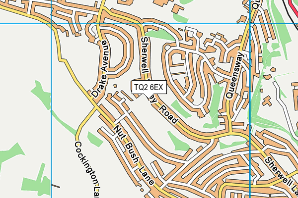 TQ2 6EX map - OS VectorMap District (Ordnance Survey)