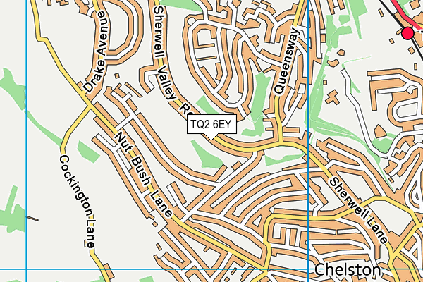 TQ2 6EY map - OS VectorMap District (Ordnance Survey)