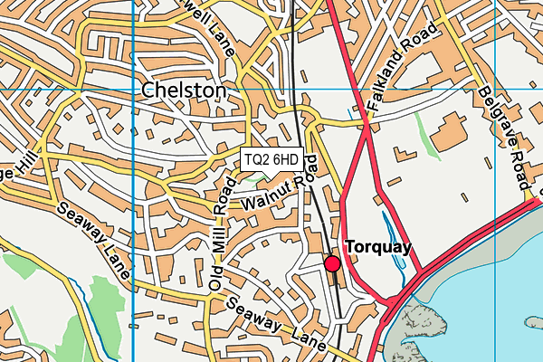 TQ2 6HD map - OS VectorMap District (Ordnance Survey)