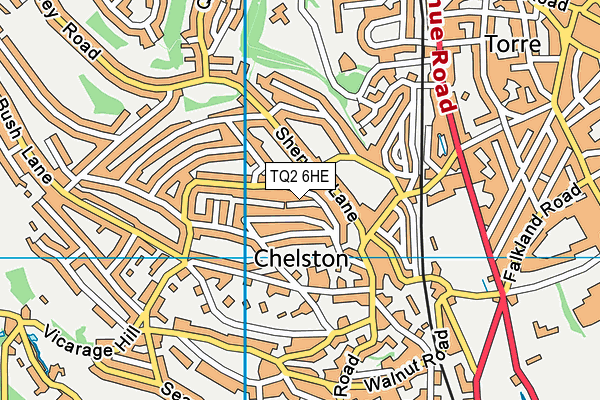 TQ2 6HE map - OS VectorMap District (Ordnance Survey)