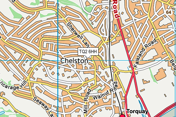 TQ2 6HH map - OS VectorMap District (Ordnance Survey)