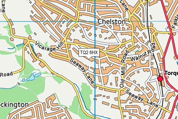 TQ2 6HX map - OS VectorMap District (Ordnance Survey)