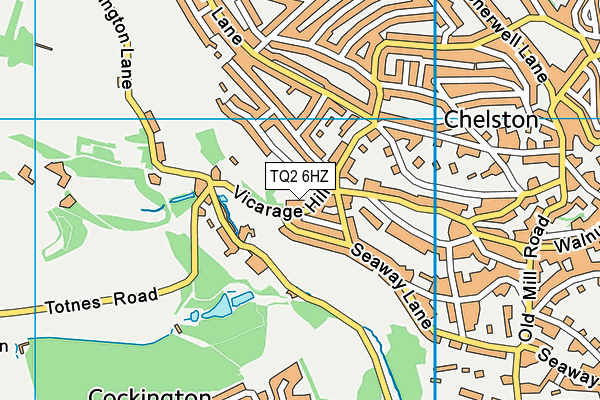 TQ2 6HZ map - OS VectorMap District (Ordnance Survey)