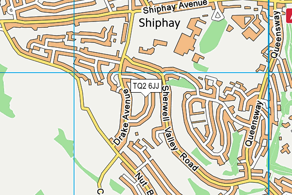 TQ2 6JJ map - OS VectorMap District (Ordnance Survey)