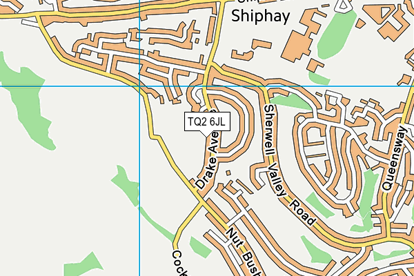 TQ2 6JL map - OS VectorMap District (Ordnance Survey)