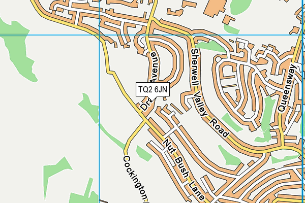 TQ2 6JN map - OS VectorMap District (Ordnance Survey)