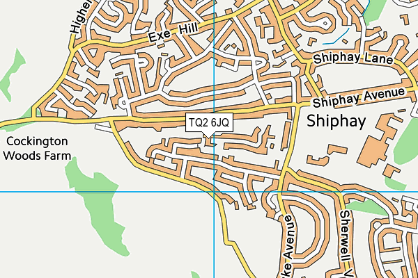 TQ2 6JQ map - OS VectorMap District (Ordnance Survey)