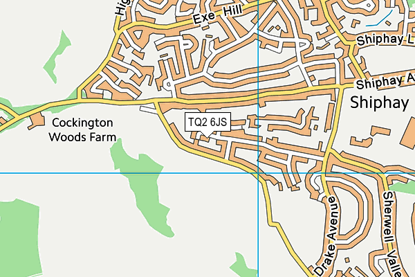 TQ2 6JS map - OS VectorMap District (Ordnance Survey)