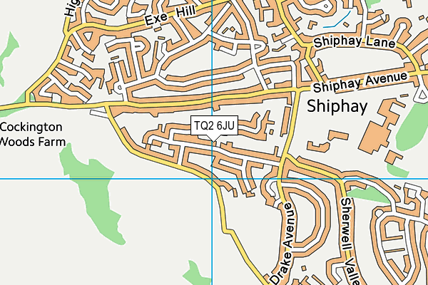 TQ2 6JU map - OS VectorMap District (Ordnance Survey)