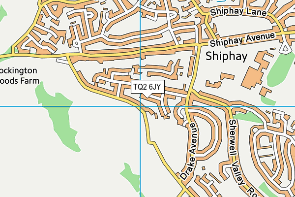 TQ2 6JY map - OS VectorMap District (Ordnance Survey)