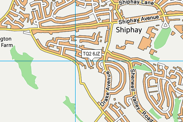 TQ2 6JZ map - OS VectorMap District (Ordnance Survey)