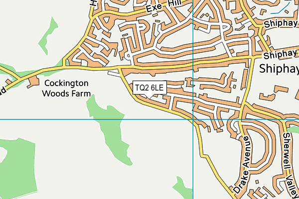 TQ2 6LE map - OS VectorMap District (Ordnance Survey)