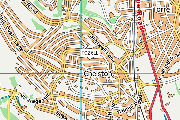 TQ2 6LL map - OS VectorMap District (Ordnance Survey)