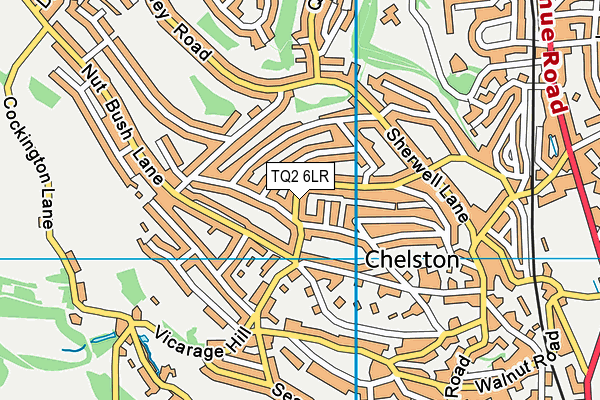 TQ2 6LR map - OS VectorMap District (Ordnance Survey)