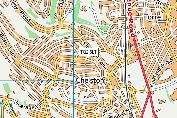 TQ2 6LT map - OS VectorMap District (Ordnance Survey)