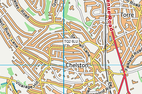 TQ2 6LU map - OS VectorMap District (Ordnance Survey)