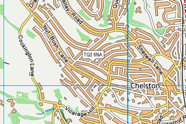 TQ2 6NA map - OS VectorMap District (Ordnance Survey)