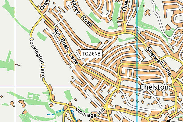 TQ2 6NB map - OS VectorMap District (Ordnance Survey)