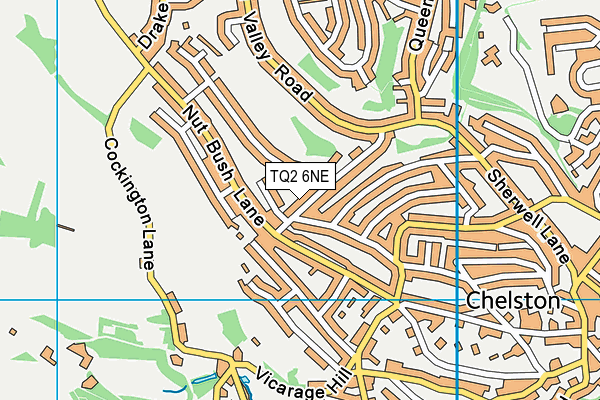 TQ2 6NE map - OS VectorMap District (Ordnance Survey)