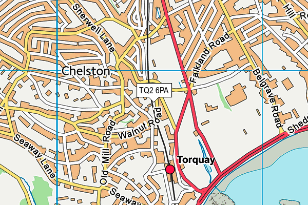 TQ2 6PA map - OS VectorMap District (Ordnance Survey)