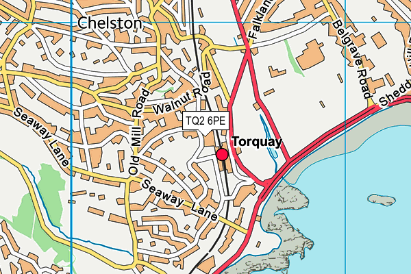 TQ2 6PE map - OS VectorMap District (Ordnance Survey)