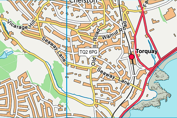 TQ2 6PG map - OS VectorMap District (Ordnance Survey)