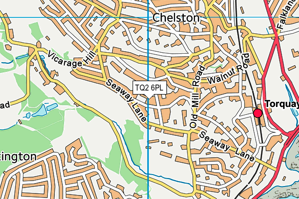 TQ2 6PL map - OS VectorMap District (Ordnance Survey)