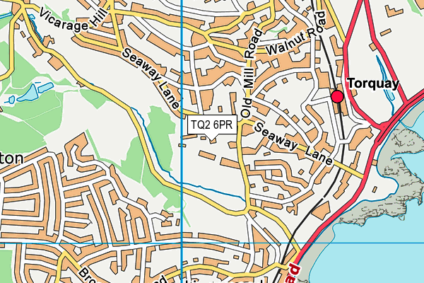 TQ2 6PR map - OS VectorMap District (Ordnance Survey)