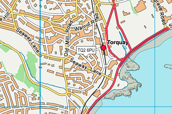 TQ2 6PU map - OS VectorMap District (Ordnance Survey)