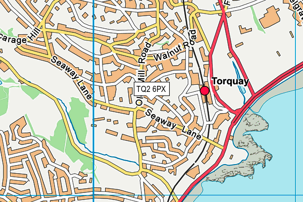 TQ2 6PX map - OS VectorMap District (Ordnance Survey)