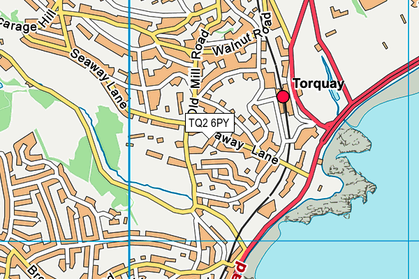 TQ2 6PY map - OS VectorMap District (Ordnance Survey)