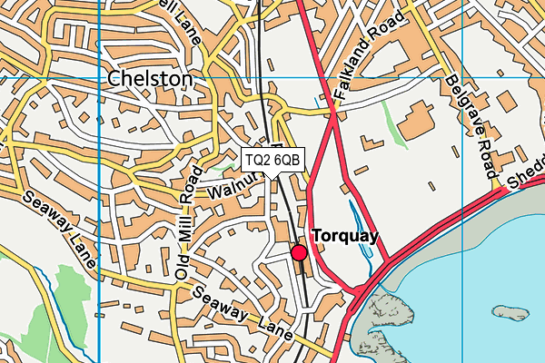 TQ2 6QB map - OS VectorMap District (Ordnance Survey)