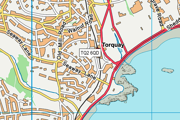 TQ2 6QD map - OS VectorMap District (Ordnance Survey)