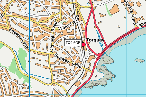 TQ2 6QE map - OS VectorMap District (Ordnance Survey)