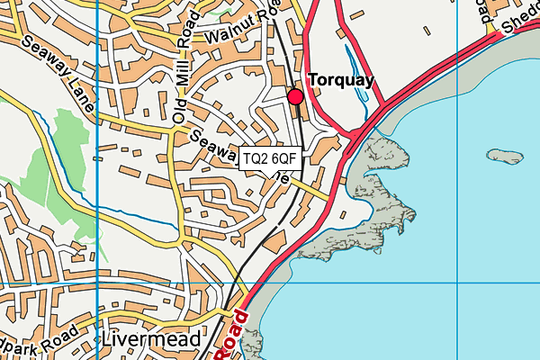 TQ2 6QF map - OS VectorMap District (Ordnance Survey)