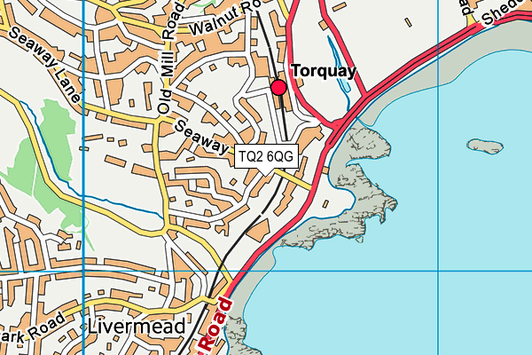 TQ2 6QG map - OS VectorMap District (Ordnance Survey)