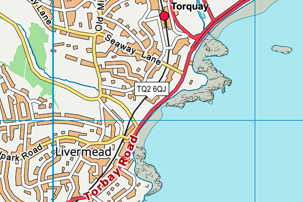TQ2 6QJ map - OS VectorMap District (Ordnance Survey)