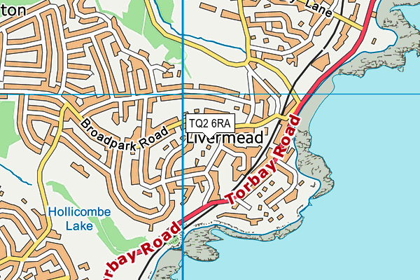 TQ2 6RA map - OS VectorMap District (Ordnance Survey)