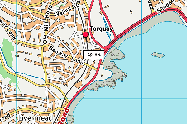 TQ2 6RJ map - OS VectorMap District (Ordnance Survey)