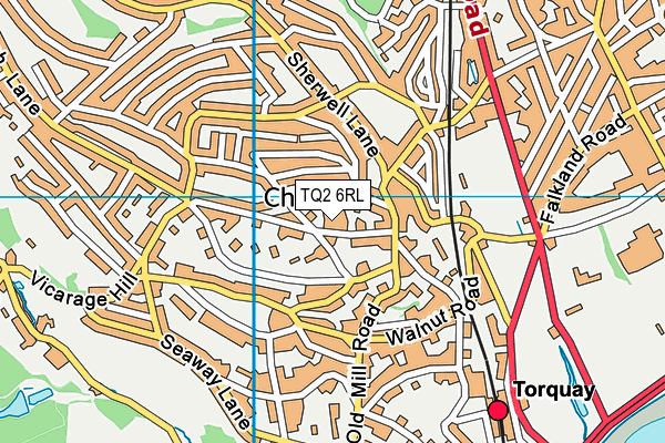 TQ2 6RL map - OS VectorMap District (Ordnance Survey)