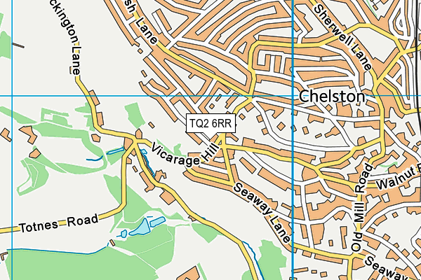 TQ2 6RR map - OS VectorMap District (Ordnance Survey)