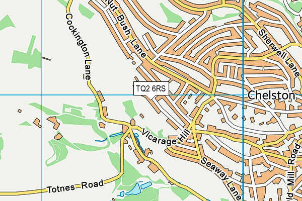 TQ2 6RS map - OS VectorMap District (Ordnance Survey)