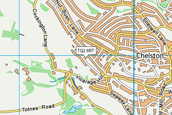 TQ2 6RT map - OS VectorMap District (Ordnance Survey)