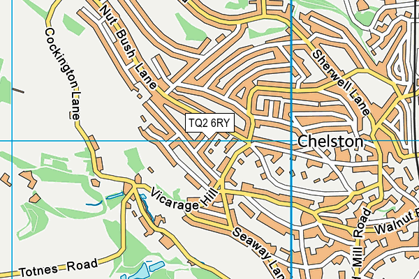 TQ2 6RY map - OS VectorMap District (Ordnance Survey)