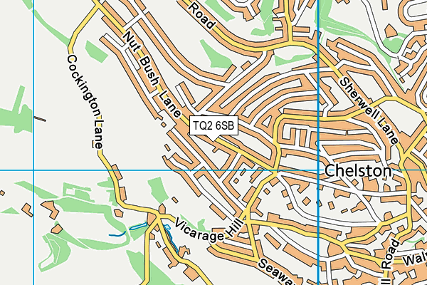TQ2 6SB map - OS VectorMap District (Ordnance Survey)