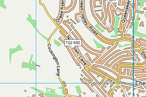 TQ2 6SD map - OS VectorMap District (Ordnance Survey)